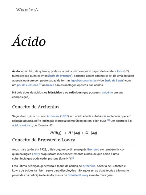 zcidio|Ácido – Wikipédia, a enciclopédia livre.